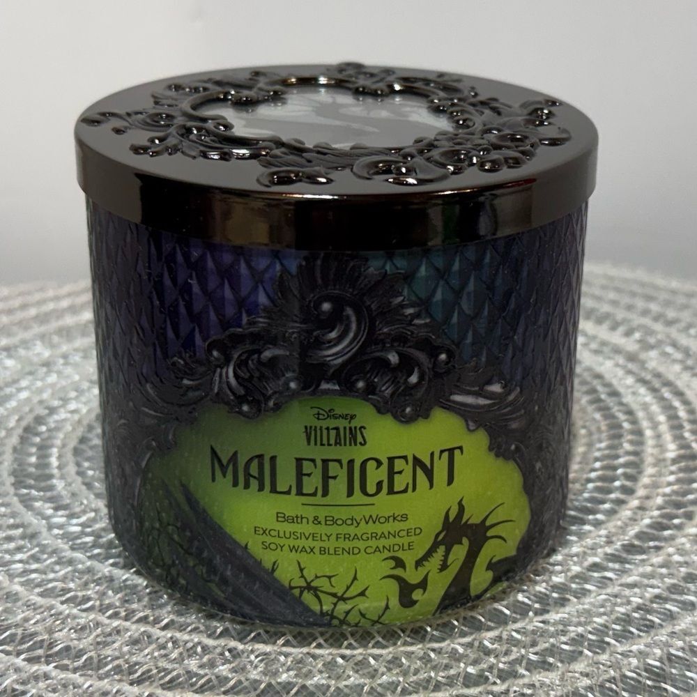 BBW Disney Villians Maleficent 3 Wick Scented Candle Limited Edition NWT